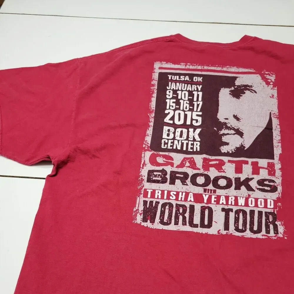 Garth Brooks Trisha Yearwood World Tour Bok Center T-Shirt Men XXL Gildan Cotton